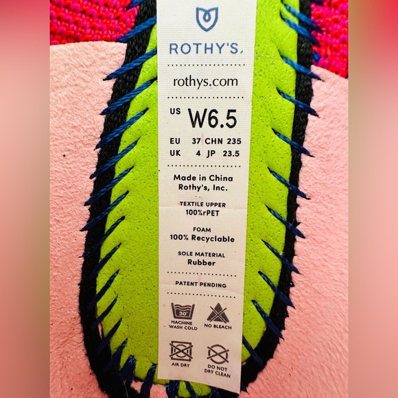 Rothy’s The Point In Retired Berry Lattice Color Size 6.5 - Picture 8 of 9